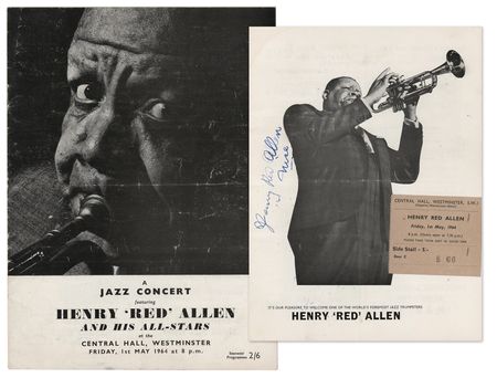 Lot #401 Henry 'Red' Allen Signed 1964 Program (Central Hall, Westminster) - Image 1