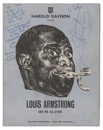 Lot #402 Louis Armstrong Twice-Signed 1959 UK Tour Program - Image 2