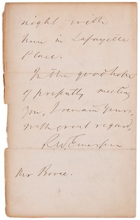 Lot #288 Ralph Waldo Emerson Autograph Letter Signed - Image 3