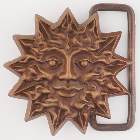 Lot #441 Grateful Dead: Owsley Stanley Bronze 'Sun Face' Belt Buckle - Image 1
