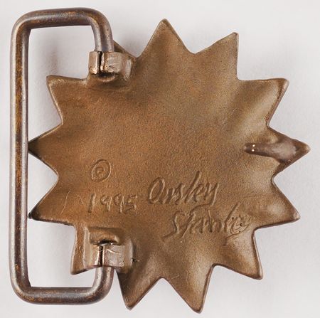 Lot #441 Grateful Dead: Owsley Stanley Bronze 'Sun Face' Belt Buckle - Image 2