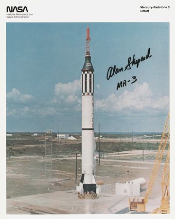 Lot #194 Alan Shepard Signed Photograph