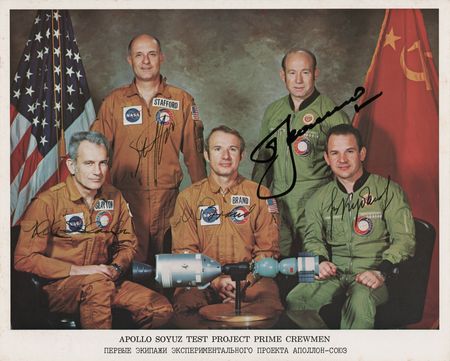 Lot #183 Apollo-Soyuz Signed Photograph
