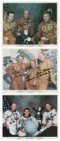 Lot #196 Skylab (3) Crew-Signed Photographs