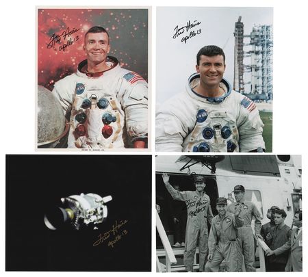 Lot #192 Fred Haise (4) Signed Photographs