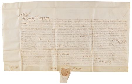 Lot #75 Thomas Dongan Signed Colonial New York