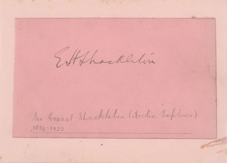 Lot #152 Ernest Shackleton Signature
