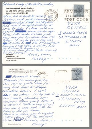 Lot #218 R. B. Kitaj (2) Autograph Letters Signed