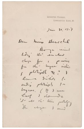 Lot #269 James M. Barrie Autograph Letter Signed: 