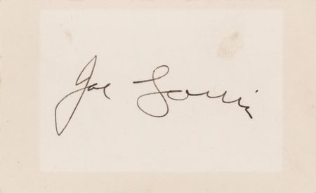 Lot #573 Joe Louis Signature