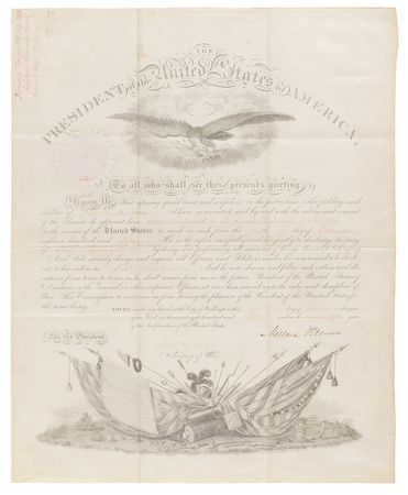 Lot #6 Millard Fillmore Document Signed as