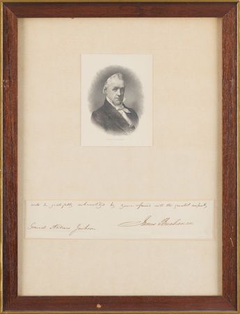Lot #21 James Buchanan Signature