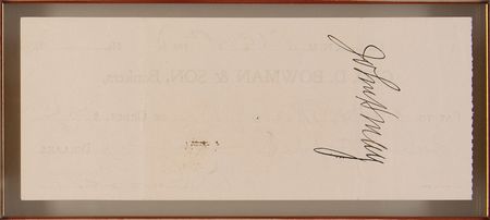 Lot #114 Pat Garrett Signed 'Las Cruces, New Mexico' Bank Check (1900) - Image 3