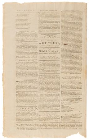 Lot #169 Haym Salomon: Revolutionary War-Era Independent Gazetteer Newspaper, with Advertisements by Salomon, Isaac Franks, and Nones & Cohen (September 21, 1782) - Image 3