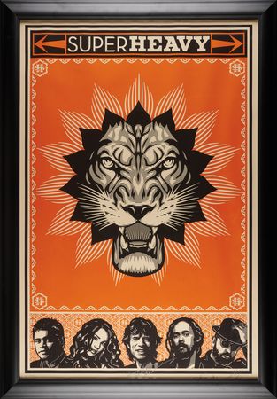 Lot #478 Rolling Stones: Mick Jagger Signed 'SuperHeavy' Lithograph by Shepard Fairey (Ltd. Ed. #29/500) - 23.5˝ x 35.5˝ - Image 1
