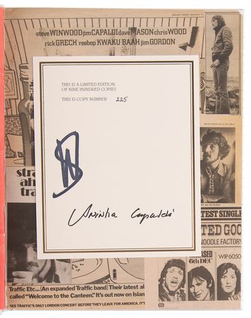 Lot #457 Led Zeppelin: Robert Plant Signed Book - Mr. Fantasy: The Lyrics of Jim Capaldi (Ltd. Ed. #225/900) - Image 2