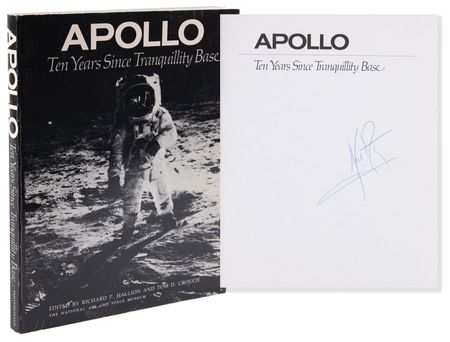 Lot #185 Neil Armstrong Signed Book - Apollo: Ten
