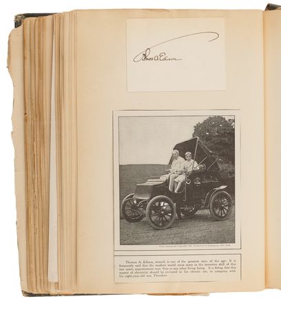 Lot #106 19th/20th Century Notables Autograph Scrapbook, with Thomas Edison, Mark Twain, and Theodore Roosevelt - Image 3