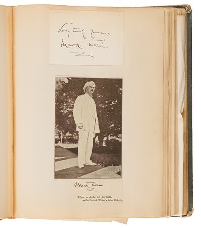 Lot #106 19th/20th Century Notables Autograph Scrapbook, with Thomas Edison, Mark Twain, and Theodore Roosevelt - Image 4