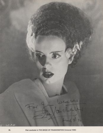 Lot #533 Elsa Lanchester Signed Photograph as