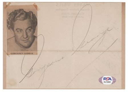 Lot #572 Gorgeous George Signature - Image 1