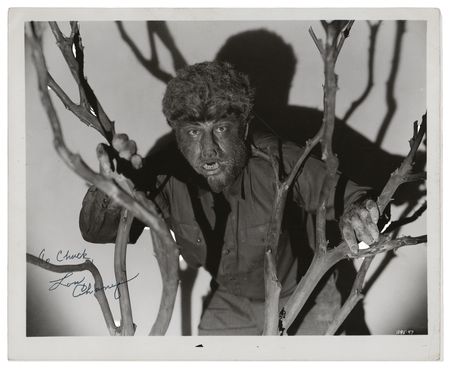 Lot #508 Lon Chaney, Jr. Signed Photograph as The