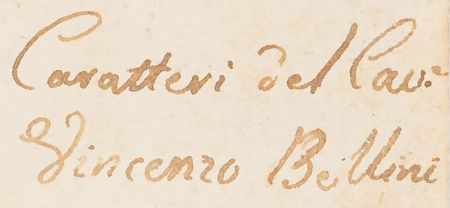 Lot #338 Vincenzo Bellini Handwritten Musical Manuscript Draft for the Hunting Chorus from La straniera: 
