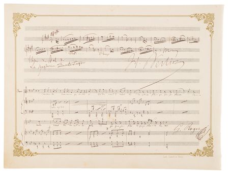 Lot #340 Hector Berlioz Autograph Musical