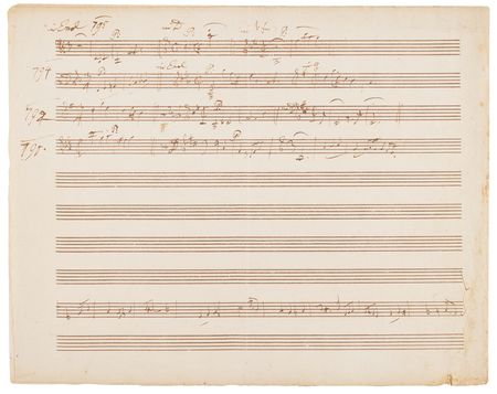 Lot #351 Franz Joseph Haydn Handwritten Musical