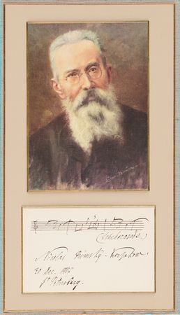 Lot #358 Nikolai Rimsky-Korsakov Autograph Musical