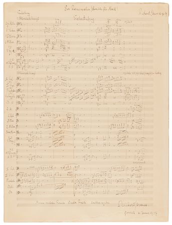 Lot #360 Richard Strauss Autograph Musical