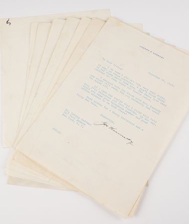 Lot #138 Joseph P. Kennedy (8) Typed Letters