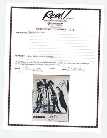 Lot #503 Bee Gees Signed Photograph - Image 2
