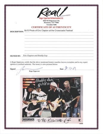 Lot #418 Eric Clapton and Buddy Guy Signed Photograph - Image 2