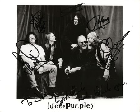Lot #424 Deep Purple Signed Photograph - Image 1