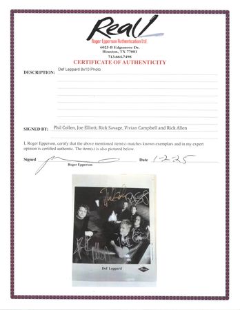 Lot #425 Def Leppard Signed Photograph - Image 2