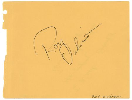 Lot #466 Roy Orbison Signature - Image 1