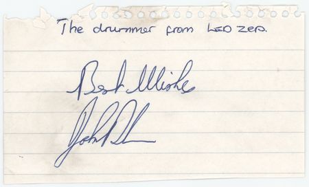 Lot #383 Led Zeppelin: John Bonham Signature