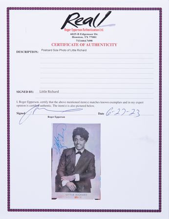 Lot #460 Little Richard Signed Photograph - Image 2