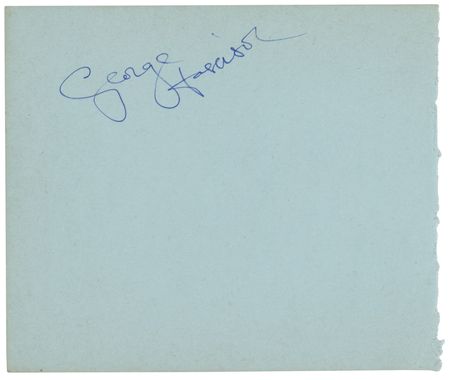 Lot #404 Beatles: George Harrison Signature - Image 1