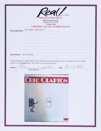 Lot #417 Eric Clapton Signed Album - Eric Clapton at His Best<br/> - Image 2