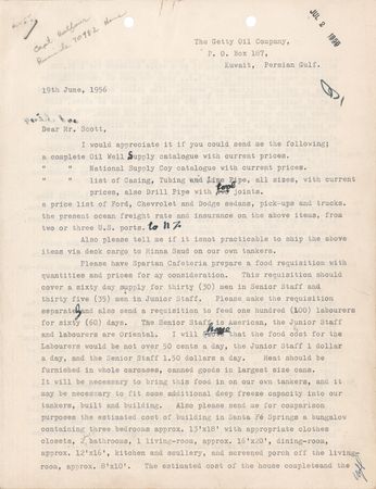 Lot #134 J. Paul Getty (2) Typed Letters Signed - Image 2
