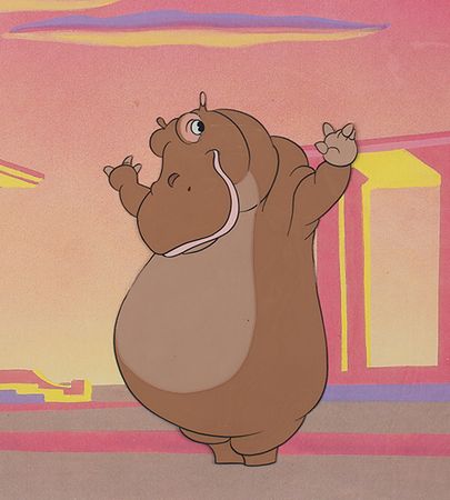 Lot #619 Hyacinth Hippo production cel from