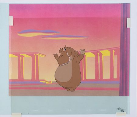 Lot #619 Hyacinth Hippo production cel from Fantasia - Image 2