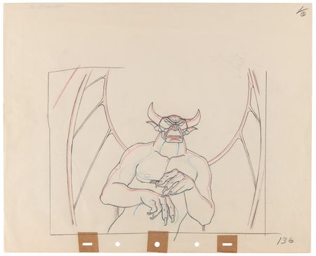 Lot #616 Chernabog production drawing from