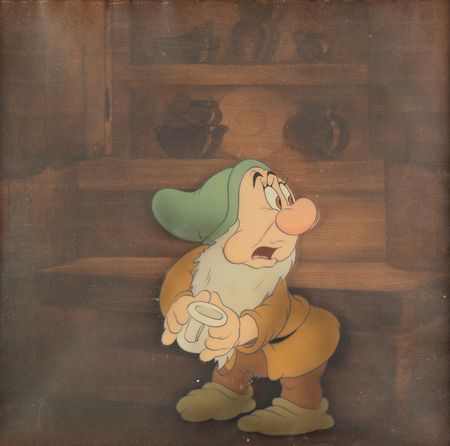 Lot #604 Bashful production cel from Snow White
