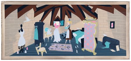 Lot #650 Mary Blair panoramic concept painting of