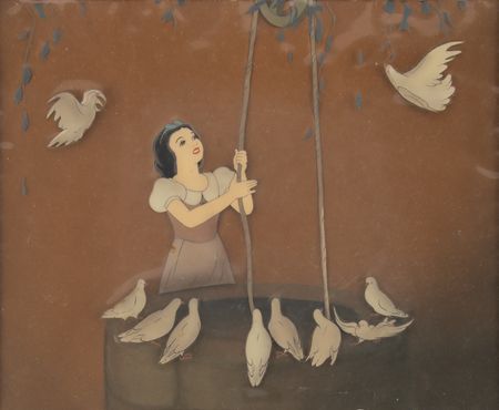 Lot #610 Snow White and doves production cels from