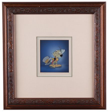 Lot #625 Jiminy Cricket production cel from Pinocchio - Image 2