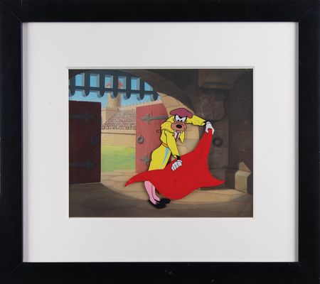 Lot #637 Goofy production cel and Eyvind Earle production background from For Whom the Bulls Toil - Image 2